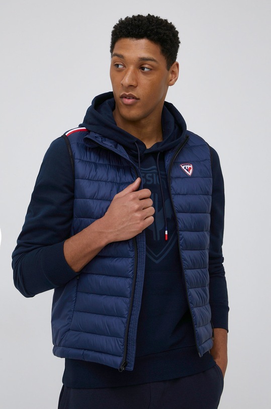 Športová vesta Rossignol Rossi jemné zateplenie tmavomodrá RLJMJ91