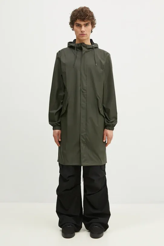 Kišna jakna Rains Fishtail Parka 18140 bez tople podstave zelena 18140.03