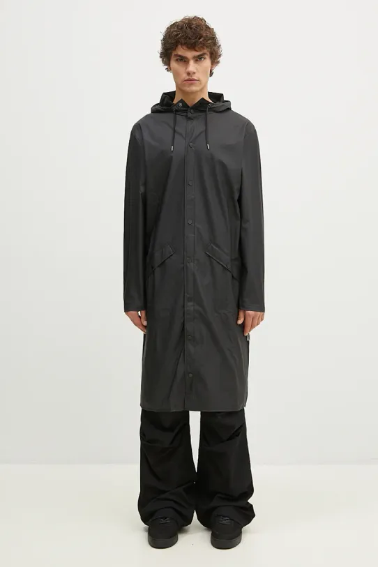 Rains kurtka 18360 Longer Jacket pozostałe czarny 18360.01