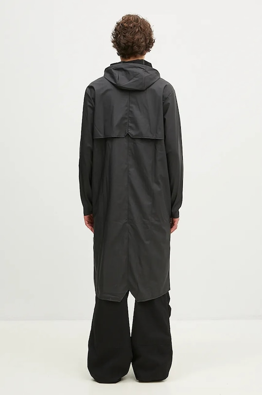 Odzież Rains kurtka 18360 Longer Jacket 18360.01 czarny