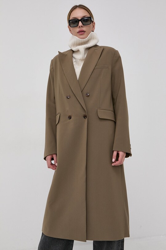 Samsoe Samsoe palton verde F21400029