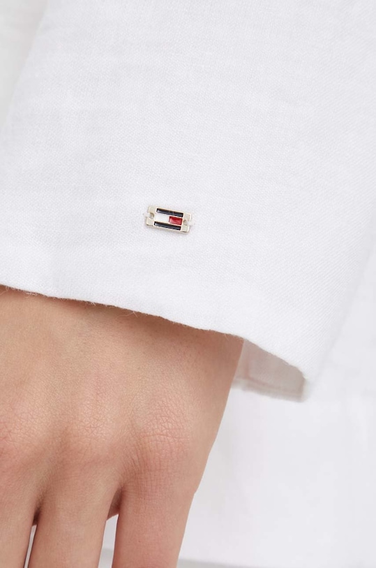 Ľanové sako Tommy Hilfiger WW0WW33195.PPYY biela