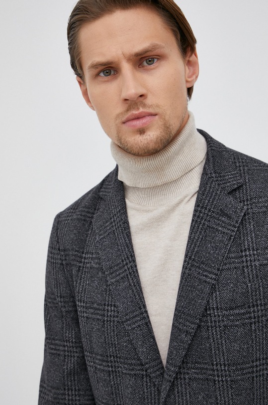 BOSS Marynarka z domieszką wełny 50464840 szary 50464840