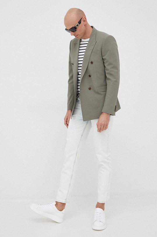 Tiger Of Sweden marynarka z domieszką wełny regular zielony T70791002