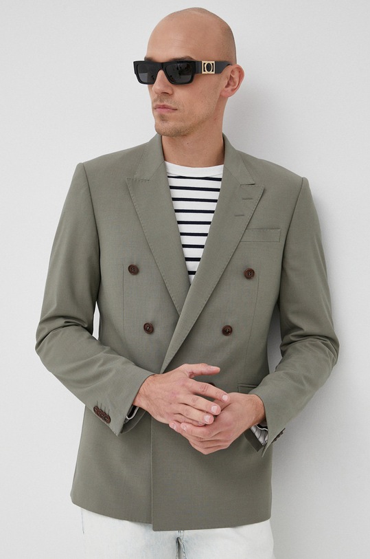 Tiger Of Sweden marynarka z domieszką wełny T70791002 zielony SS22