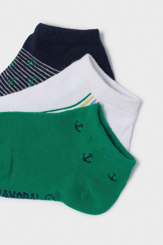 Mayoral skarpetki dziecięce (3-pack) 10227.5D.SKARPETKA zielony SS22