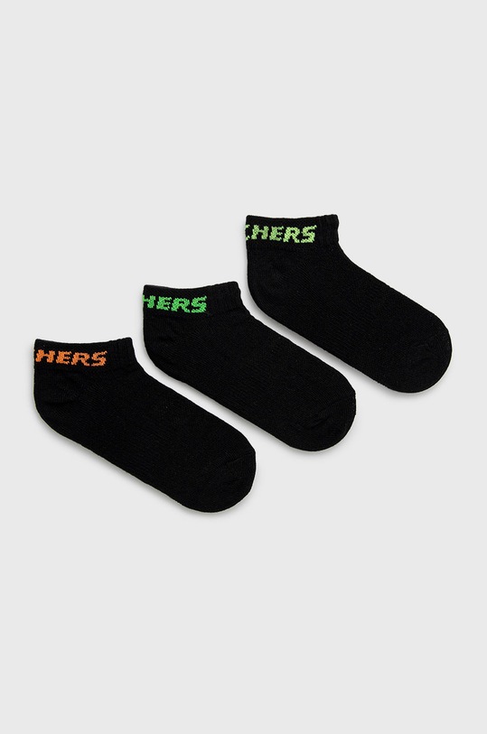 Skechers skarpetki dziecięce (3-pack) skarpetki krótkie czarny SK43029