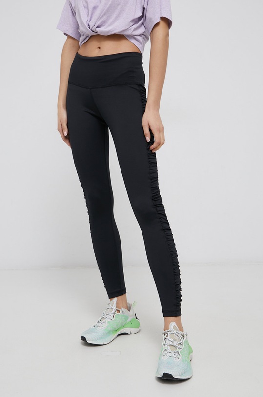 Reebok legginsy treningowe S Ruched HR Tight H51837 z elastanem czarny H51837