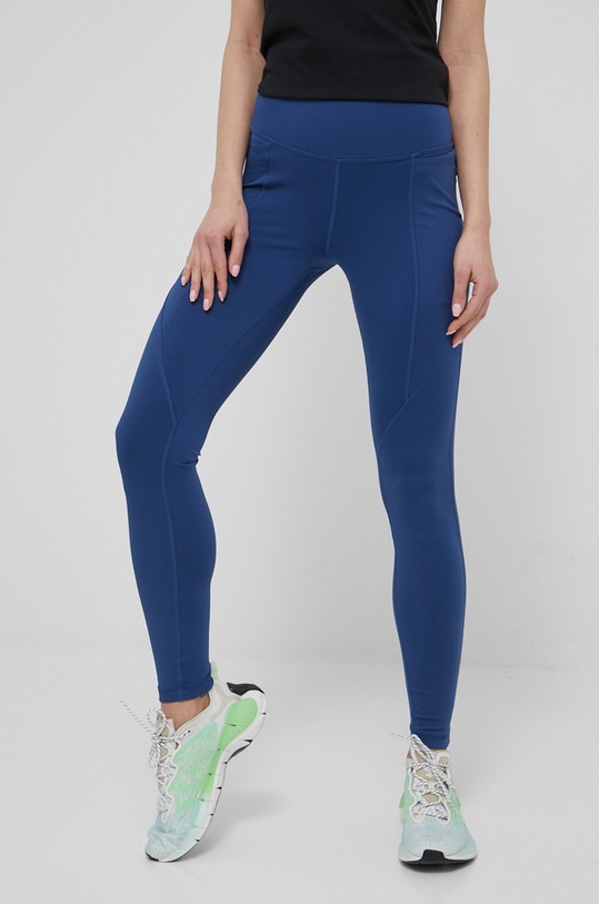 Reebok legginsy treningowe Workout Ready H65586 z elastanem granatowy H65586