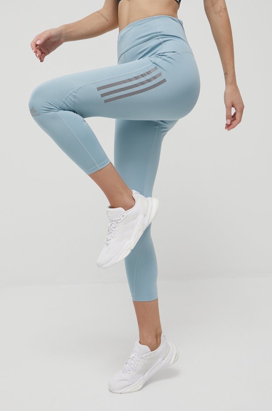 adidas Performance leggins de alergare Own The Run HF1954 tricotaj albastru HF1954