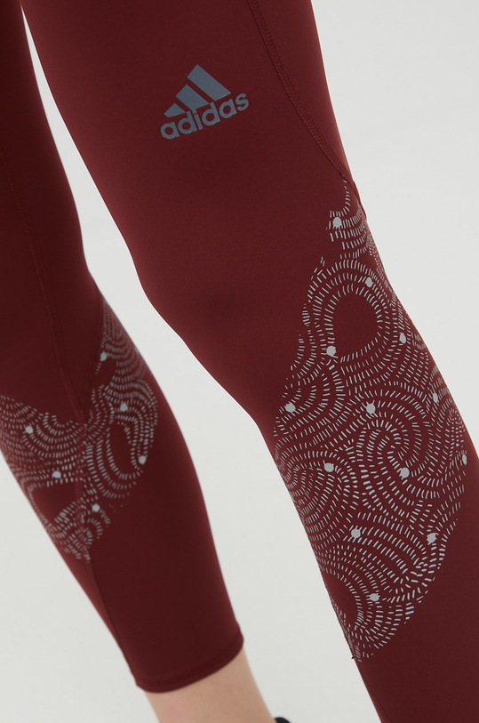 adidas Performance legginsy do biegania Own The Run HB9238 bordowy HB9238