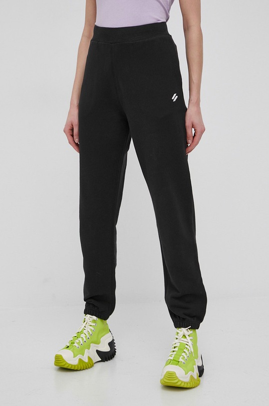 Superdry spodnie dzianina czarny WS311492A.02A