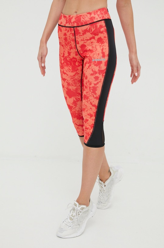 Diadora legginsy do biegania Be One wzorzyste pomarańczowy 102.178143