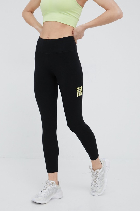 Dkny legginsy DP2P2919 z elastanem czarny DP2P2919