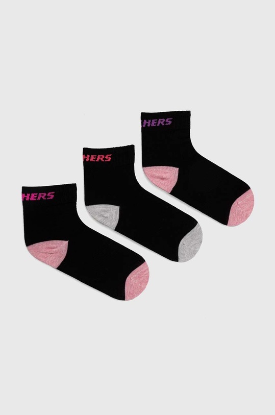 Skechers skarpetki dziecięce 3-pack skarpetki długie czarny SK41053