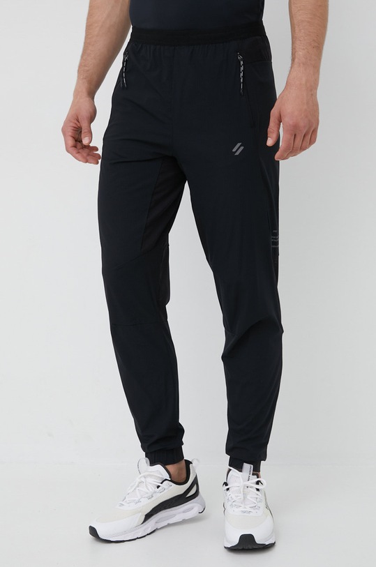 Superdry spodnie dresowe z elastanem czarny MS311290A.02A