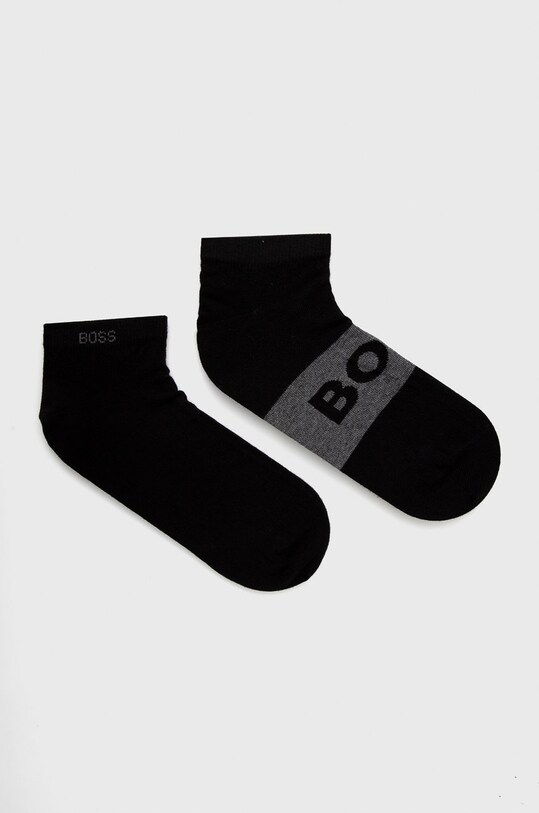 Ponožky BOSS (2-pack) krátké ponožky černá 50469720
