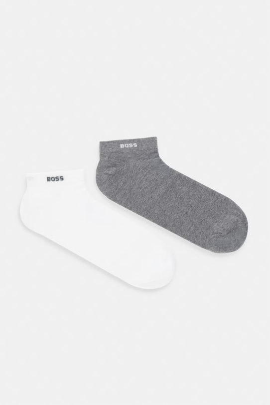 Ponožky BOSS (2-pack) krátké ponožky šedá 50469849
