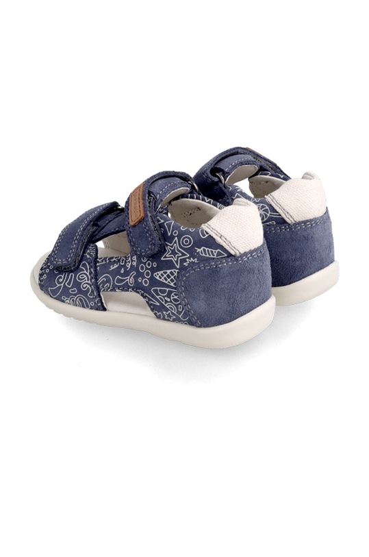 Chłopiec Garvalin sandały skórzane dziecięce 222603.B. granatowy