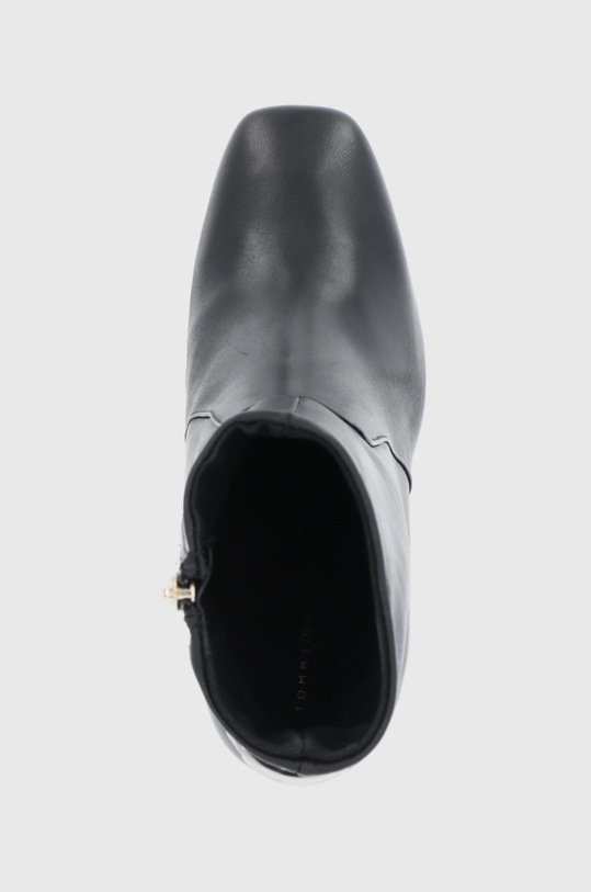 Kožne gležnjače Tommy Hilfiger crna FW0FW06058BDS