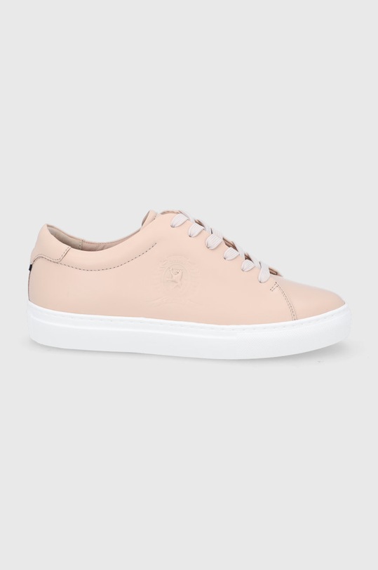 Tommy Hilfiger Buty skórzane płaska beżowy FW0FW06134ABR