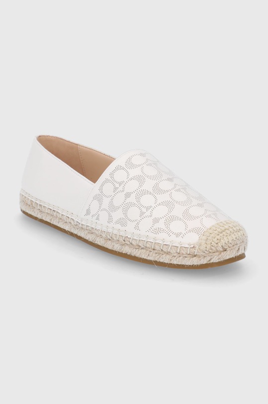Coach espadryle skórzane Carley C6763.CHK beżowy SS22