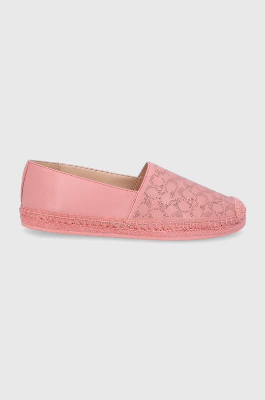 Coach espadryle skórzane Carley Leather C6763.RZH płaski różowy C6763.RZH