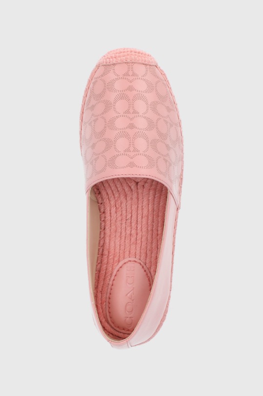 Coach espadryle skórzane Carley Leather C6763.RZH różowy C6763.RZH