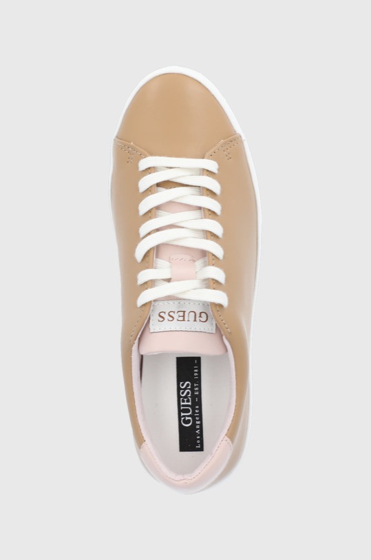 Guess - Buty skórzane brązowy FL5PAT.LEA12.BRWN