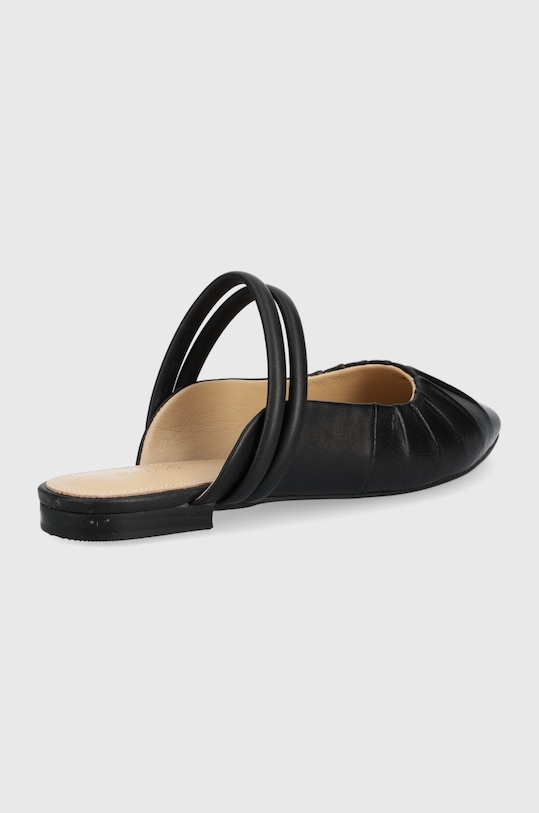 Guess klapki skórzane VIVIANAS FL6VVS.LEA06.BLACK czarny SS22