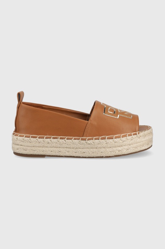 Dkny espadrile Maddy piele maro K1271385.MADDY.COG