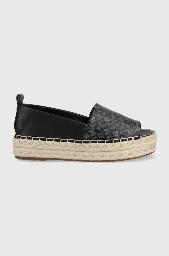 Dkny espadryle Magan imitacja skóry licowej czarny K1209515.MAGAN.BLK
