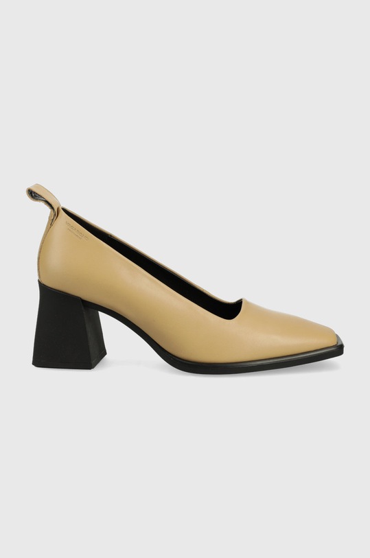 Vagabond Shoemakers czółenka skórzane HEDDA słupek beżowy 5303.101.08