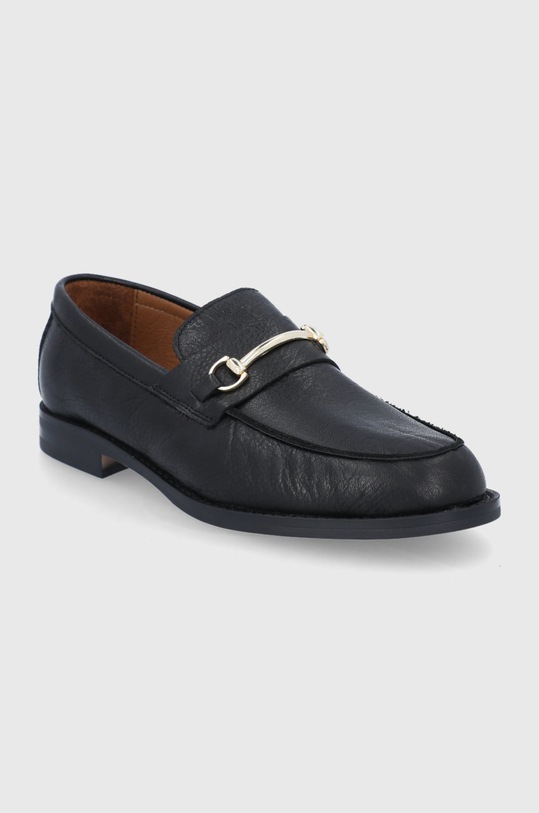 Aldo - Kožené mokasíny Derena 13361413.DERENA černá AW23