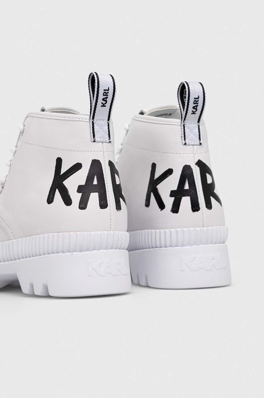 Kožené kecky Karl Lagerfeld TREKKA II KL45230.011 bílá SS22
