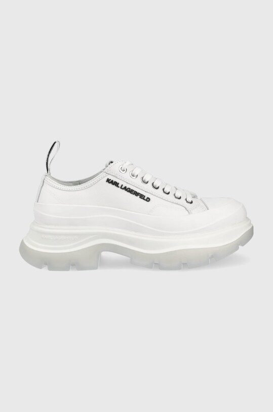 Πάνινα παπούτσια Karl Lagerfeld Luna υφασμάτινο λευκό KL42921.911