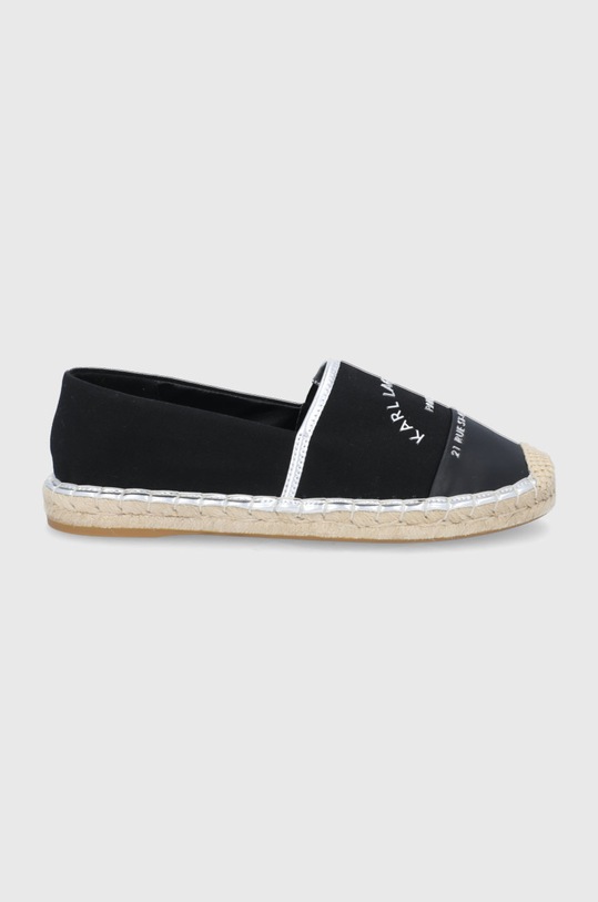 Karl Lagerfeld espadrile Kamini imitatie de piele negru KL80108A.900