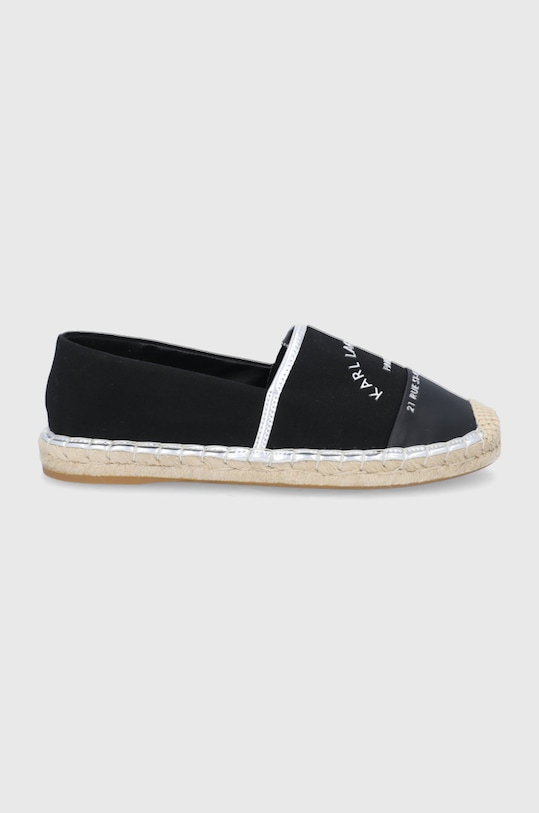 Karl Lagerfeld espadryle KAMINI KL80108A.900 tekstylny czarny KL80108A.900