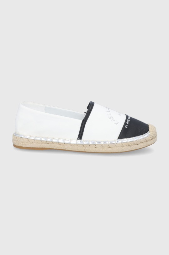 Espadrilky Karl Lagerfeld Kamini plochý bílá KL80108A.910