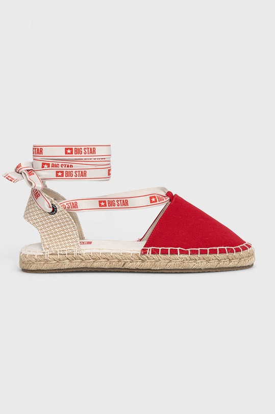 Big Star espadryle tekstylny czerwony JJ274860