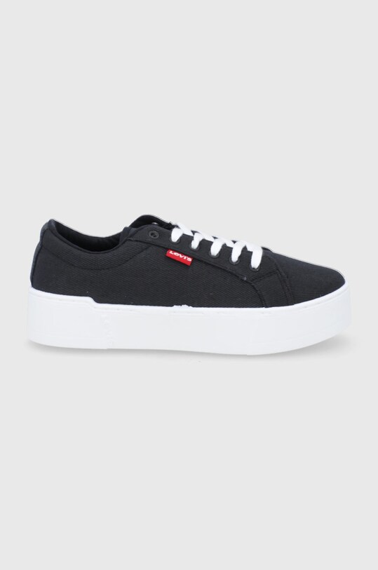 Кеди Levi's платформа чорний D6524.0009