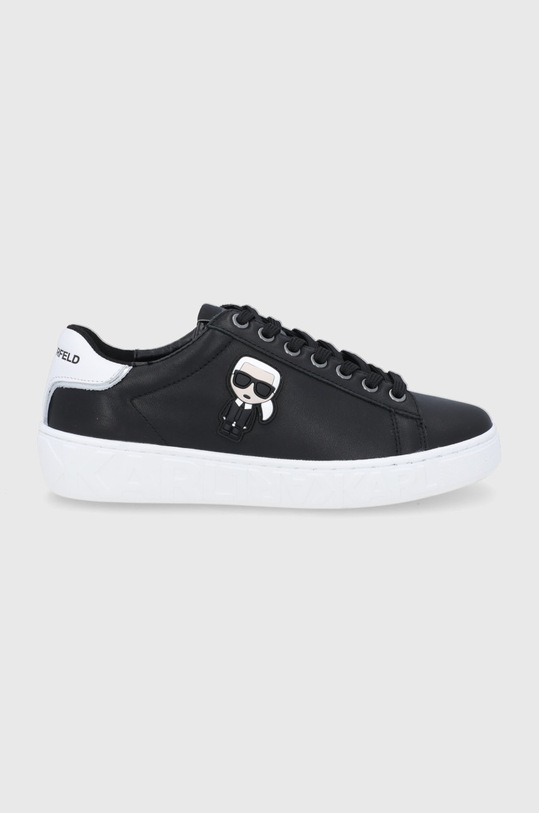 Karl Lagerfeld buty skórzane KUPSOLE III płaska czarny KL61030A.000