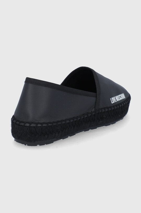 Obuwie Love Moschino Espadryle skórzane JA10032G1EIA0000 czarny
