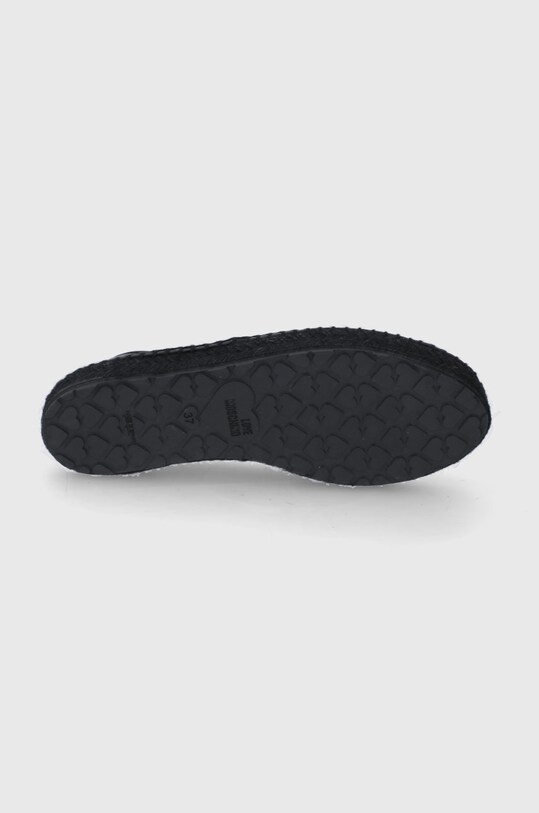 Love Moschino Espadryle skórzane JA10032G1EIA0000 czarny