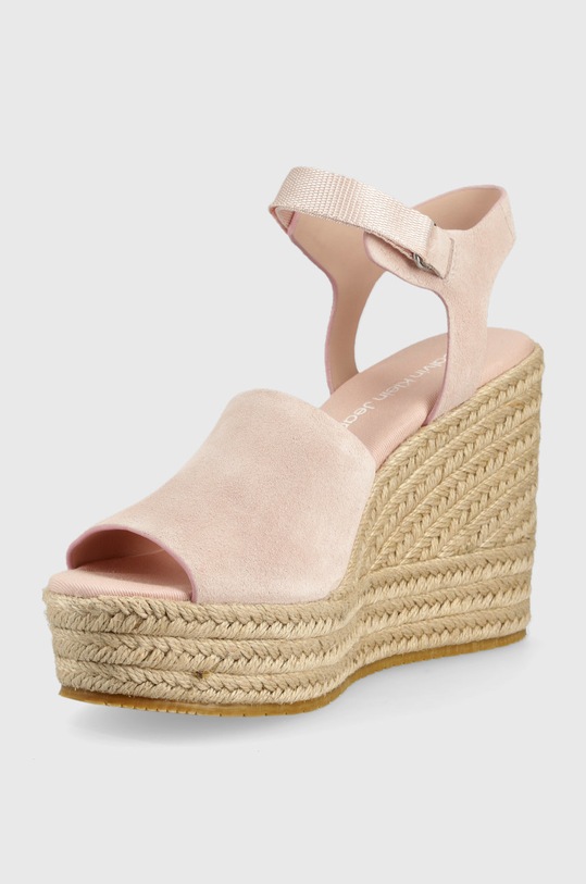 Obuća Sandale od brušene kože Calvin Klein Jeans YW0YW00571.TFT roza