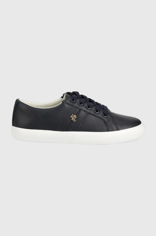 Kožená obuv Lauren Ralph Lauren Janson II plochá tmavomodrá 802849533001.410