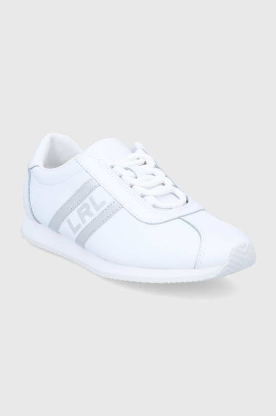Kožené boty Lauren Ralph Lauren Cayden 802856981001.100 bílá SS22