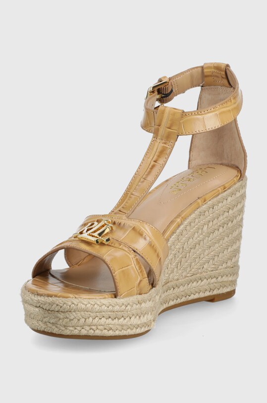 Παπούτσια Δερμάτινα σανδάλια Lauren Ralph Lauren Hale 802860851001.101 μπεζ