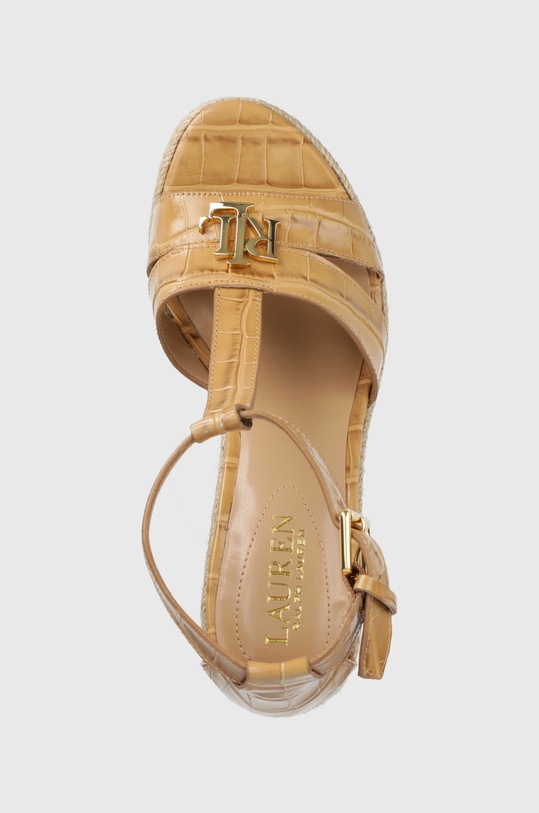 Kožené sandály Lauren Ralph Lauren Hale béžová 802860851001.101
