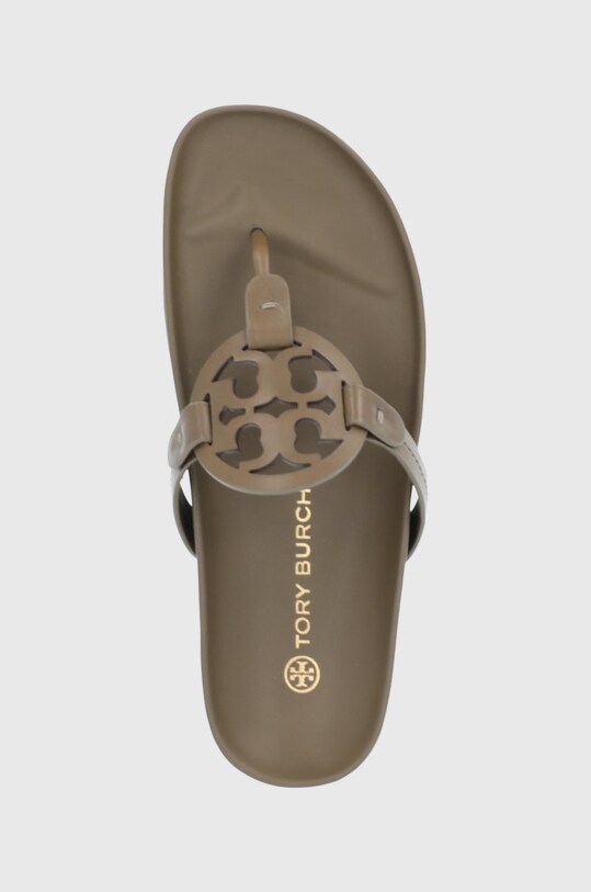 Δερμάτινες σαγιονάρες Tory Burch πράσινο 81032.201